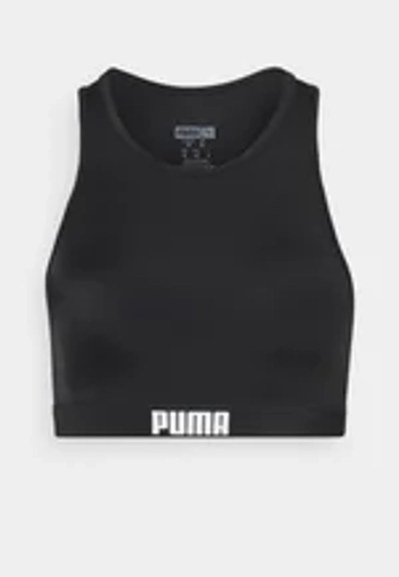 Puma SWIM WOMEN RACERBACK SWIM - Haut de bikini - black/noir - ZALANDO.FR