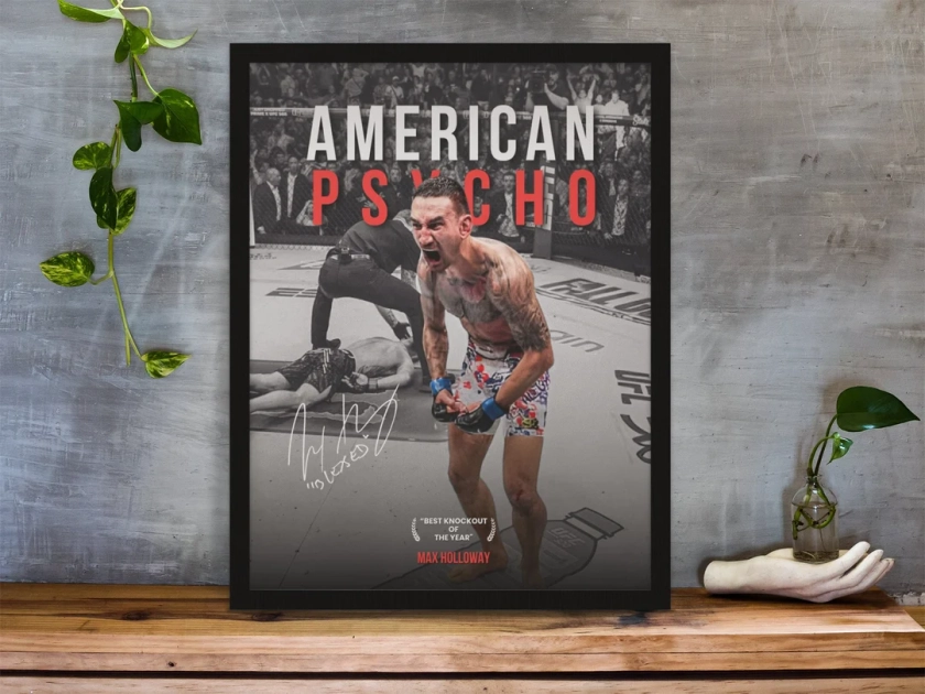 Max Holloway, Poster, Poster de l'UFC, Idées d'affiche, Poster de combattant, Motivation du sportif, Décoration murale - Etsy France