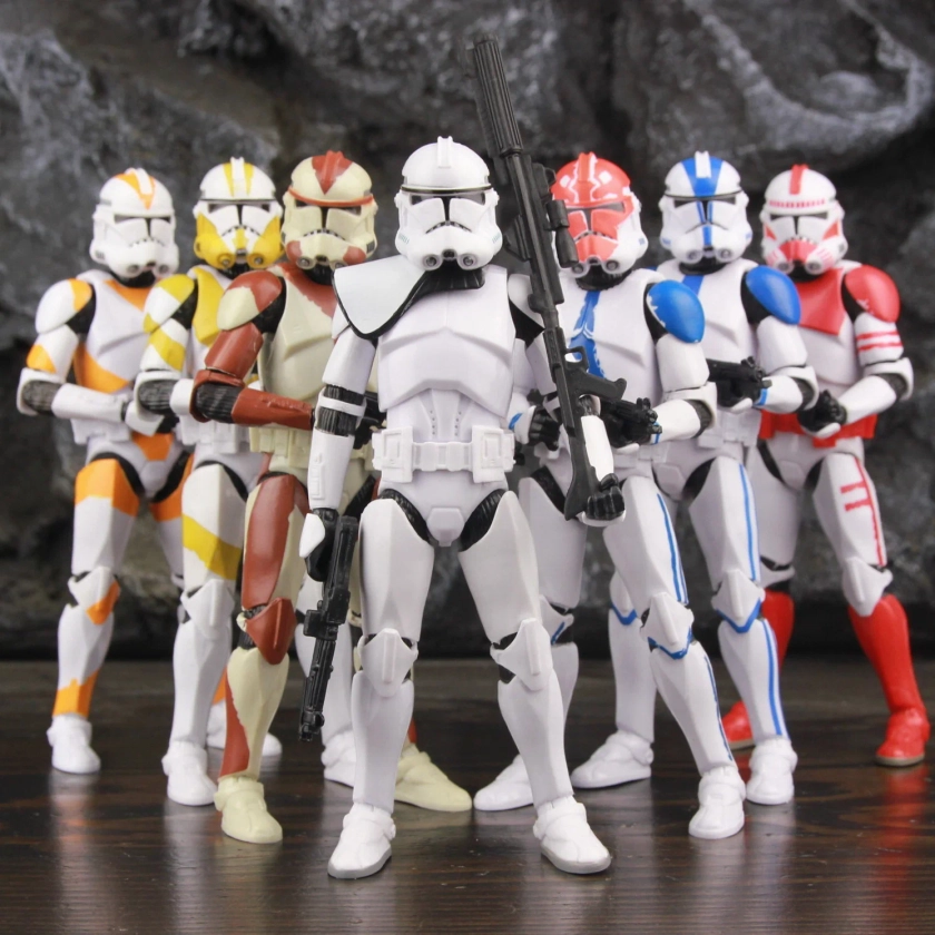 Star Wars 104th 212th 442nd 332nd 501st 6 "figura de acción ARC ARF Trooper Shock Asohka Commander Fase 2 episodio II juguetes clonados - AliExpress