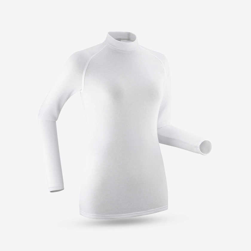 Thermoshirt voor skiën dames BL 100 wit