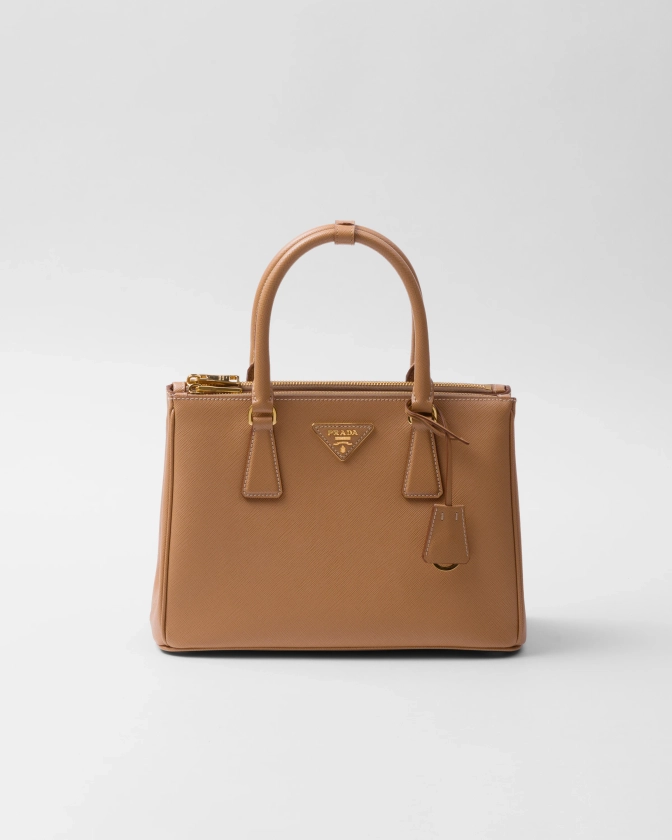 Natural Medium Prada Galleria Saffiano Leather Bag | PRADA