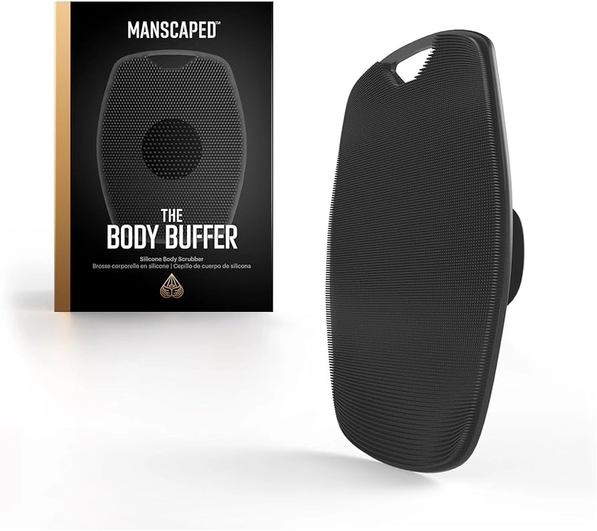 MANSCAPED® The Body Buffer Premium Silicone Scrubber for Nourishing, Cleaning & Exfoliating Your Skin - Lather Boosting Bristles with Ergonomic No-Slip Handle, Long-Lasting & Easy to Clean (1-Pack)