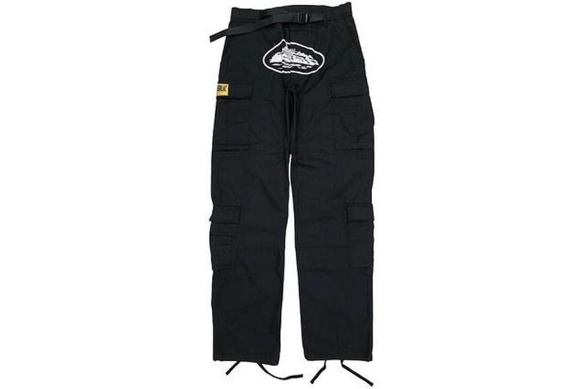 Corteiz Cargo Pants Black - thewhalekicks.com