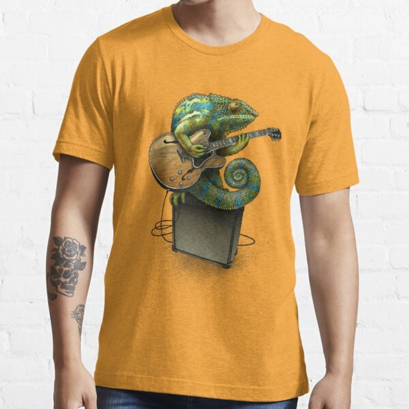 Chameleon Plays the Blues... plus a few other colors Essential T-Shirt by CatLauncher