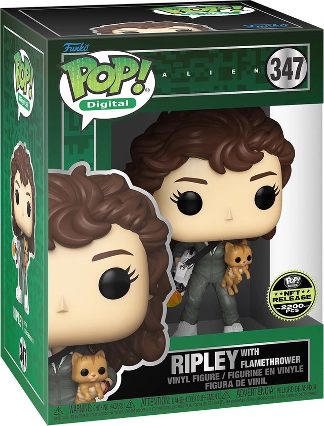 Figurine Pop Alien #347 pas cher : Ripley avec lance-flammes - Digital Pop