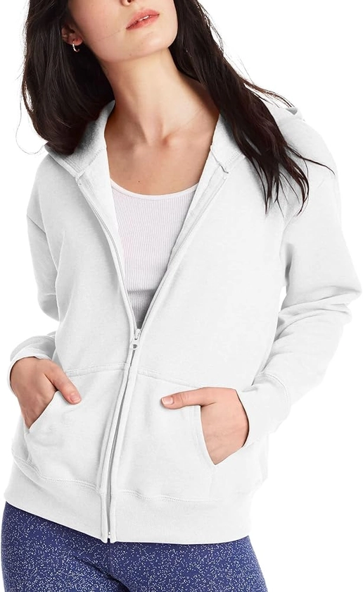 Hanes Women's Hoodie, Ecosmart Fleece Full-zip Hoodie, Zip-up Hooded Sweatshirt