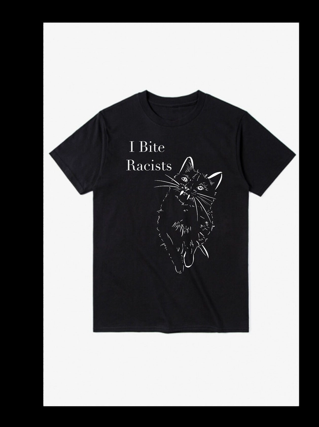 I Bite Racists Fang Kitty T Shirt or Tote Bag - Etsy Australia