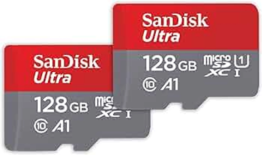 SanDisk 128 Go Extreme Carte SDHC+ RescuePRO Deluxe, jusqu'à 140 Mo/s, UHS-I, Classe 10, U3 - Twin Pack