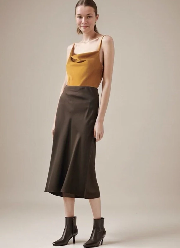 Light Weight Slip Silk Skirt/Airy Silk Skirt/Breathable Silk