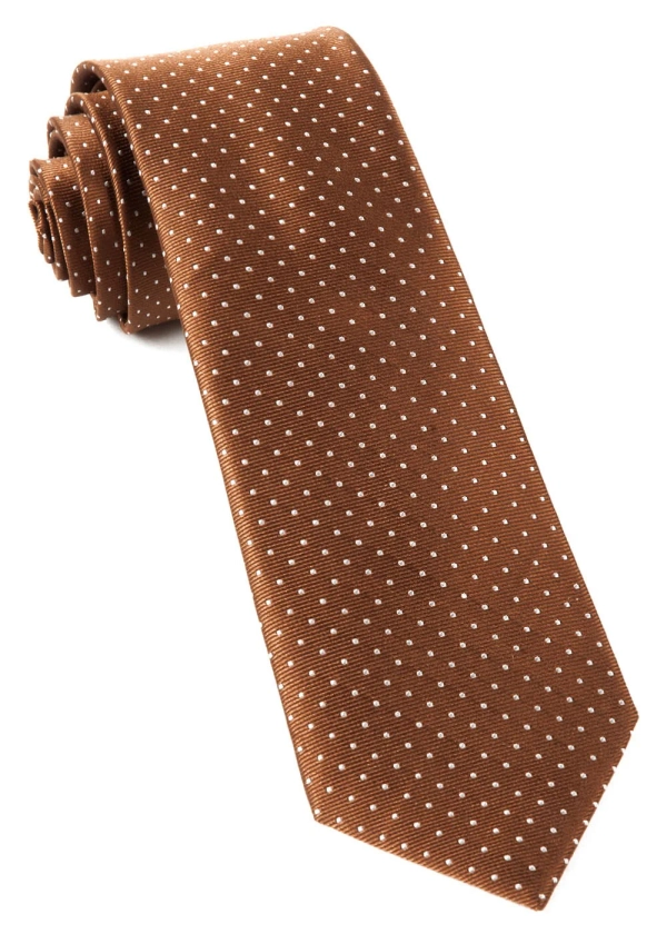 Mini Dots Brown Tie | Silk Ties | Tie Bar