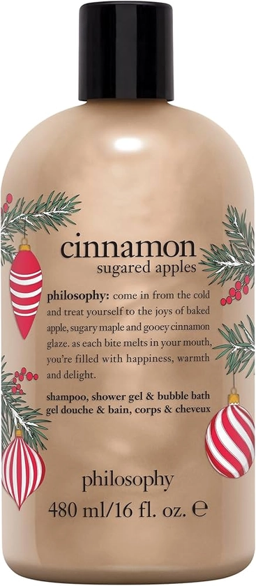 philosophy cinnamon sugared apples shampoo, shower gel & bubble bath 480ml : Amazon.co.uk: Beauty