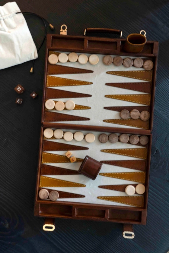 Backgammon De Cuero | Juegos De Mesa | Cristina Oria