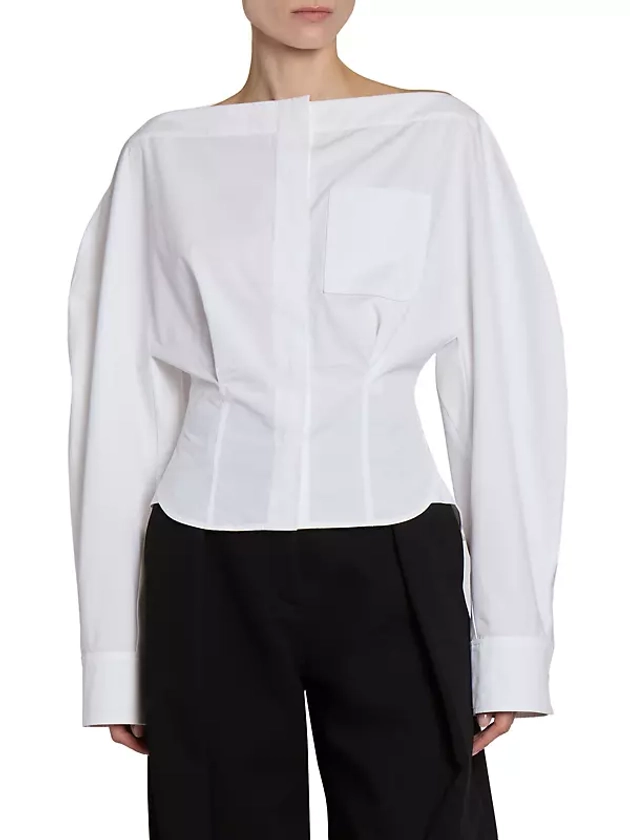 Shop Jacquemus Barco Cotton Blouse | Saks Fifth Avenue