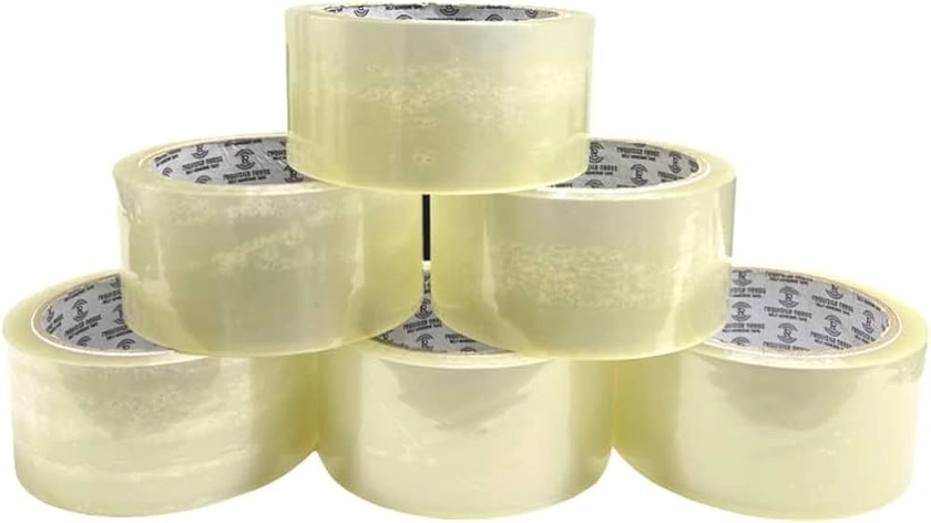 BARGAIN FACTORY - Clear Packing Tape,(48mm X 66m)- Self Adhesive - High-Strength - Secure Sticky Tape for Parcel Boxes, Moving Boxes, Large Postal Bags for long term storage (Pack of 6) : Amazon.co.uk: DIY & Tools