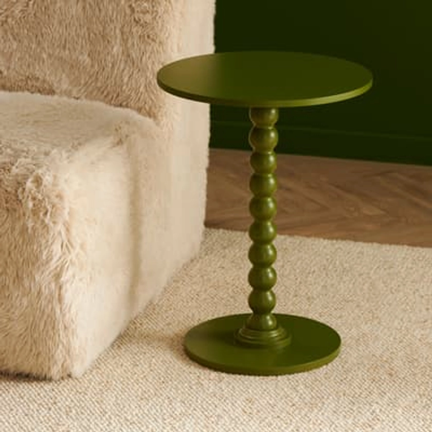 DOPPIO Table d'appoint 53 CM vert H 53 cm - Ø 39,5 cm | CASA