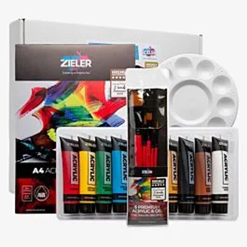 Zieler : Premium Acrylic Paint : 38ml : Starter Set