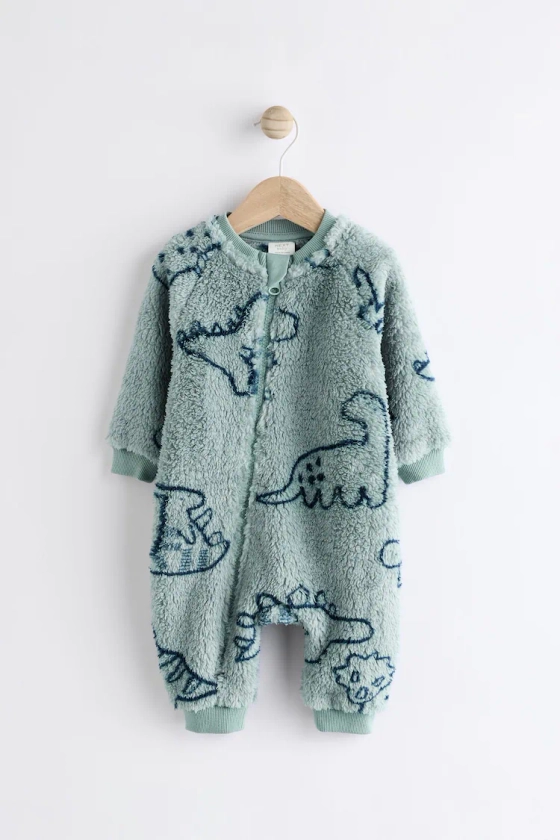 Buy Teal Blue Character Baby Fleece Zip Sleepsuit from the Next UK online shop