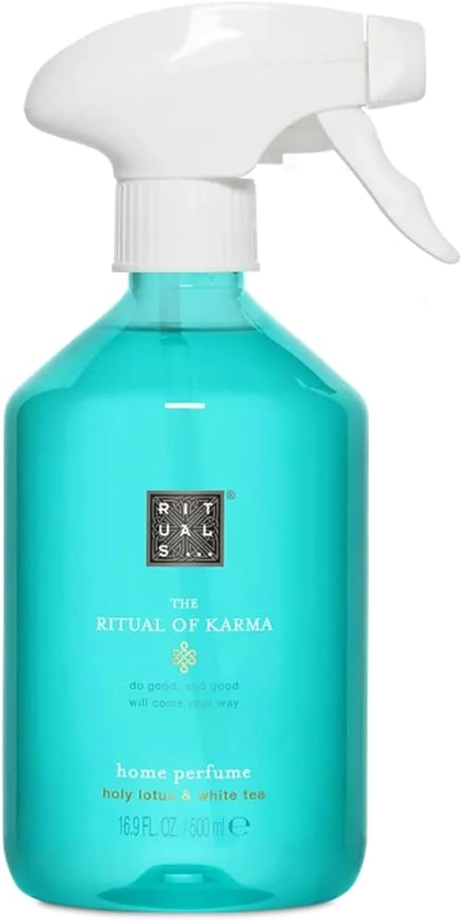 RITUALS Perfume para el hogar The Ritual of Karma – Spray difusor de aromas con aroma a té blanco y flor de loto sagrado – Ambientador con propiedades relajantes – 500 ml