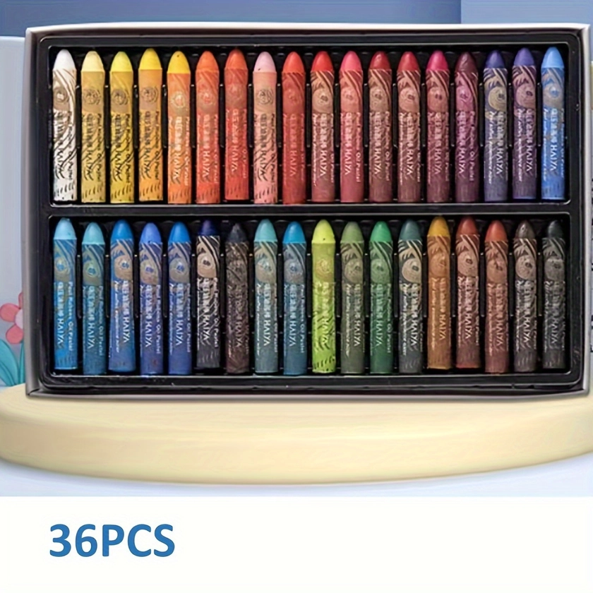 Ensemble de Pastels à l&#39;Huile Premium de 48 Couleurs - Texture Vibrante et Crémeuse pour Artistes, Débutants &amp; Étudiants - Idéal pour le Dessin &amp; la Peinture