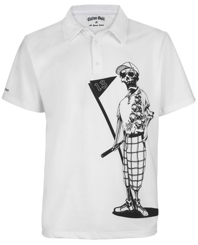 Mr. Bones Men's Golf Shirt (White)