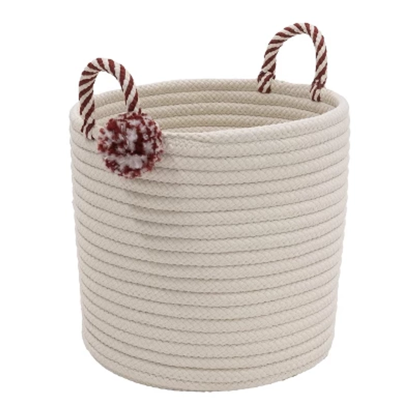 Colonial Mills Candy Cane Basket - Red 16"x16"x10"