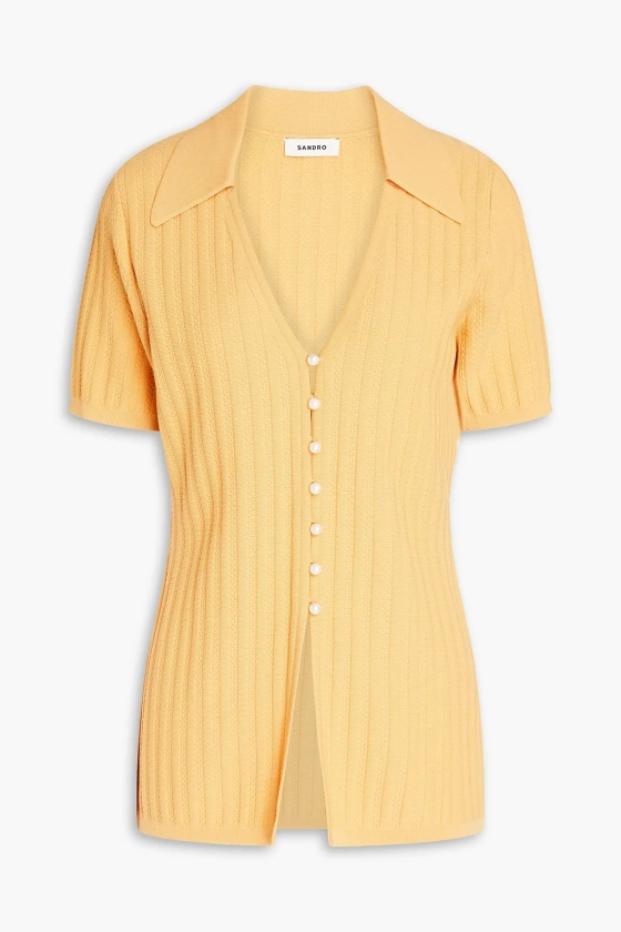 SANDRO Ribbed-knit shirt | THE OUTNET