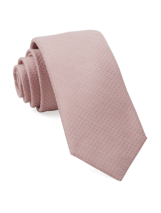 Dotted Spin Blush Pink Tie | Linen Ties | Tie Bar