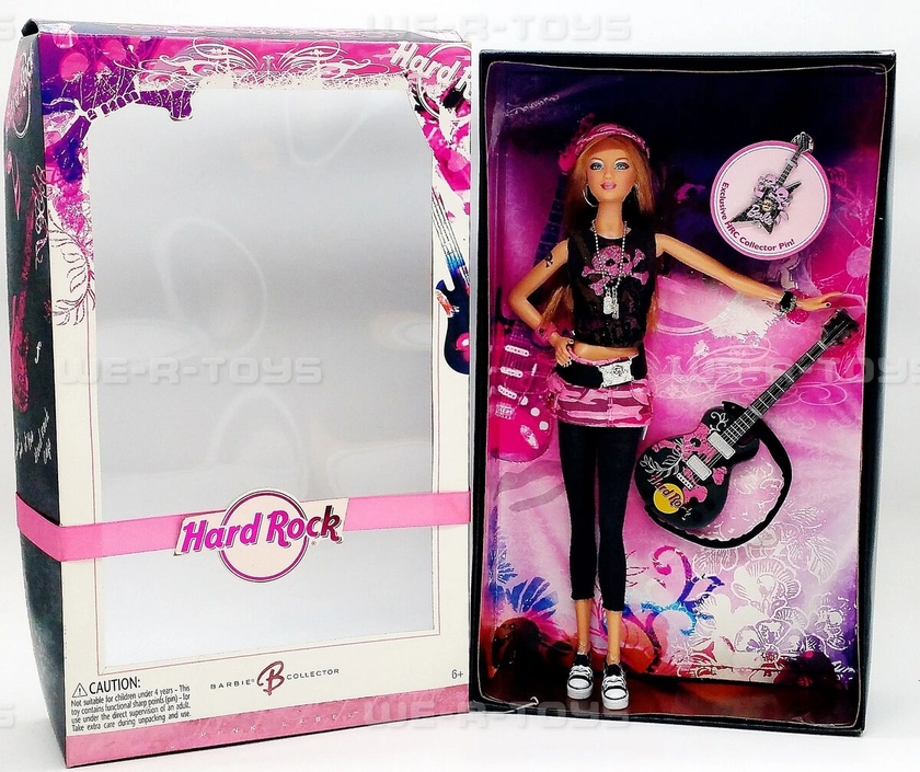 Hard Rock Barbie Doll Pink Label 2006 Mattel #K7906