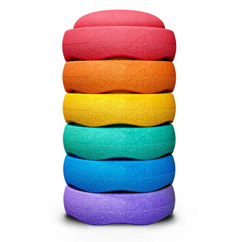 Stapelstein Stepping Stones - Rainbow Classic Set Of 6