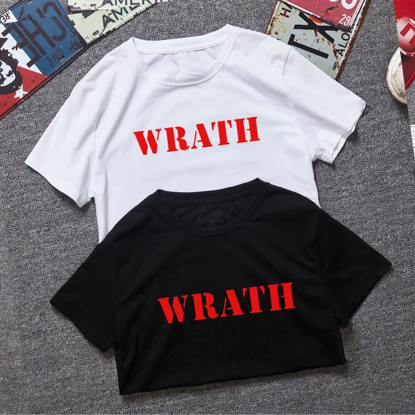 Limited WRATH-camiseta negra con diseño de logotipo de selección Natural para hombre, XS-XXL Camisa de algodón de talla, de verano