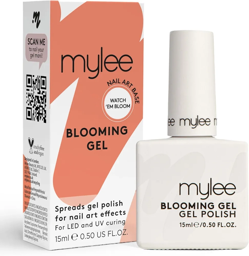 Mylee Blooming Gel 15ml, Vernis en gel pour le nail art aquarelle, effet marbre, écaille de tortue, floral, Manucure UV/LED pour un usage en salon et à la maison, Application facile et de longue durée