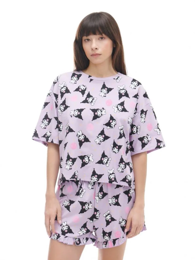 Dwuczęściowa bawełniana piżama Kuromi