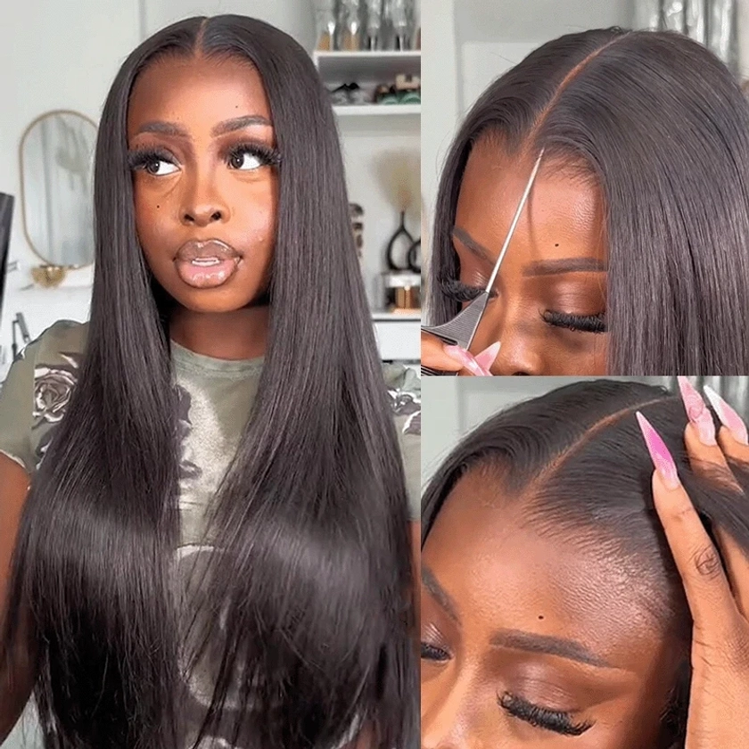 ISEE Wear Go V5 | Tiny Knots Pre Bleached Upgraded Straight Glueless HD Lace Wig