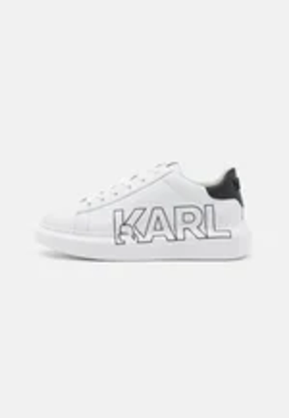 KARL LAGERFELD KAPRI OUTLINE LOGO - Baskets basses - white/blanc - ZALANDO.FR