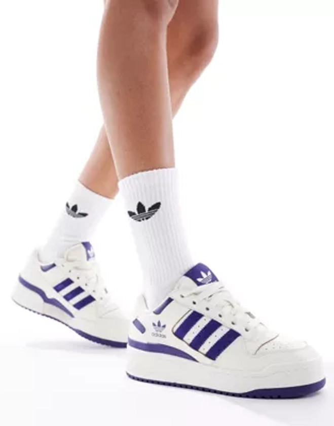 adidas Originals - Forum Bold - Baskets à rayures - Blanc et violet
