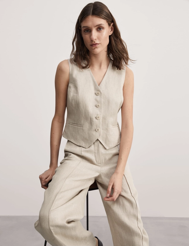 Pure Linen Waistcoat