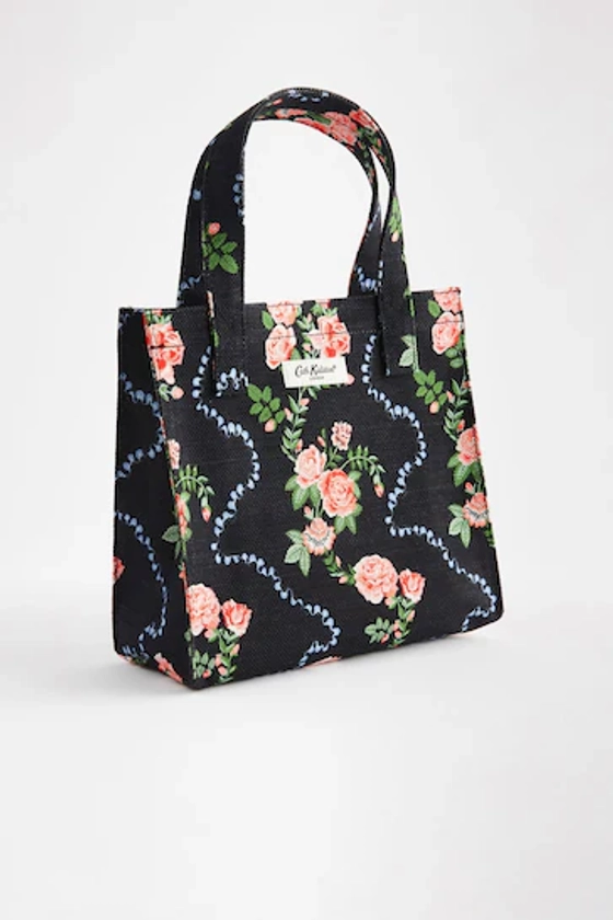 Cath Kidston Black Rose Small Coated Bookbag