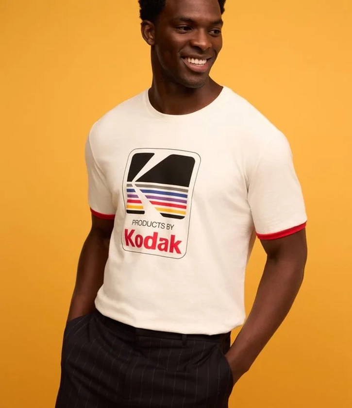 Camiseta em Algodão Com Estampa da Kodak Branco - Lojas Renner