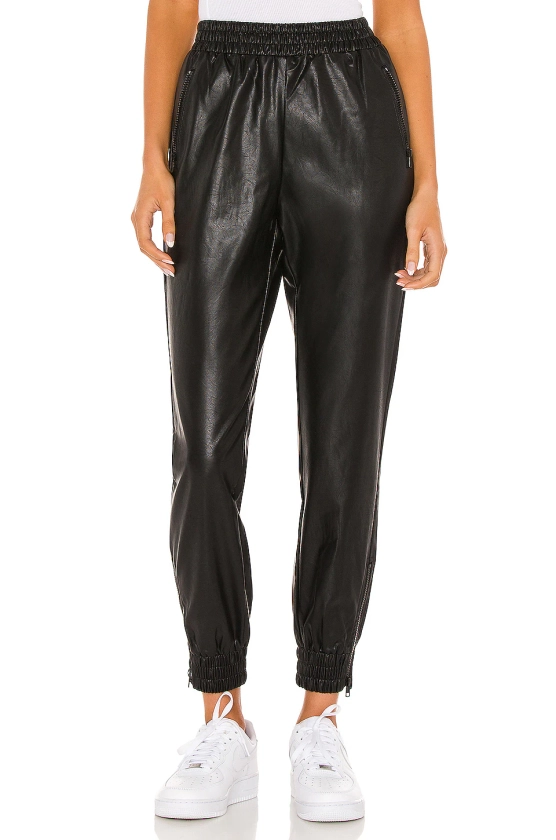 superdown Rinah Faux Leather Jogger Pant in Black | REVOLVE