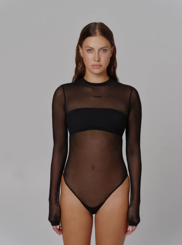 Body en maille Amore | Col rond | semi-transparent | saint sass