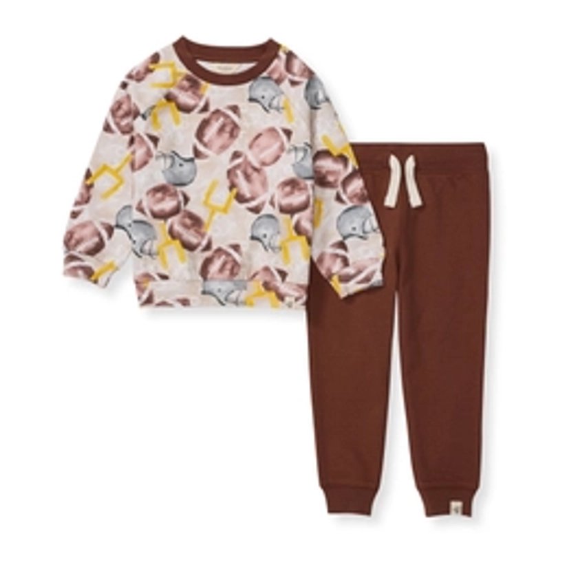 Football Season Organic Sweatshirt and Pants Set