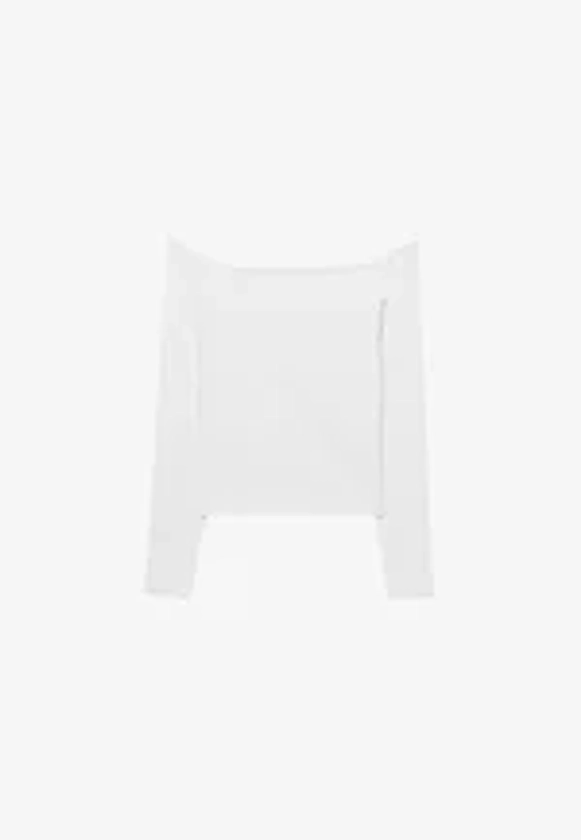 OFF-THE SHOULDER - T-shirt à manches longues - white