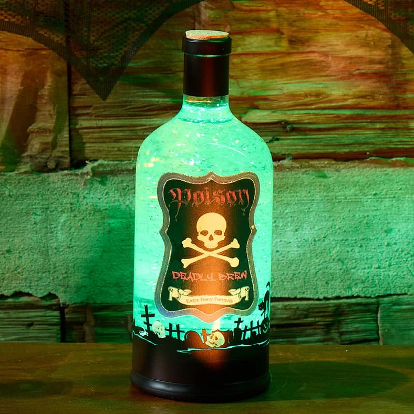 Halloween Poison Bottle Glitter Globe - Cracker Barrel