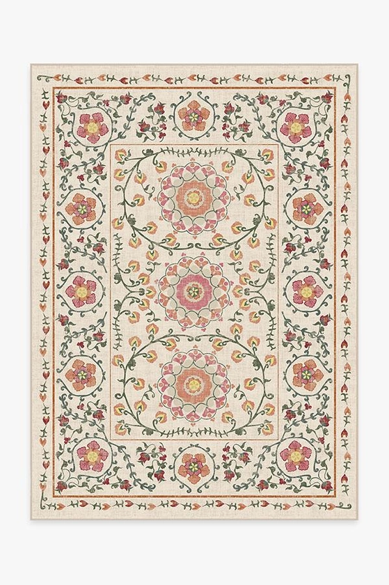 Suzani Coral Rug | Ruggable