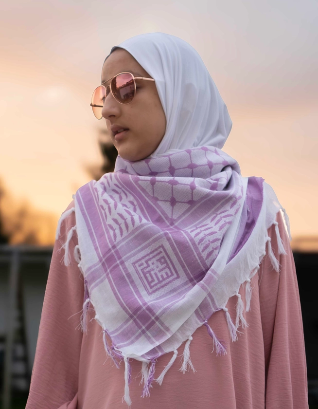 New Lilac Keffiyeh Scarf for Girls - Bubble Girl | Empowerment & Style