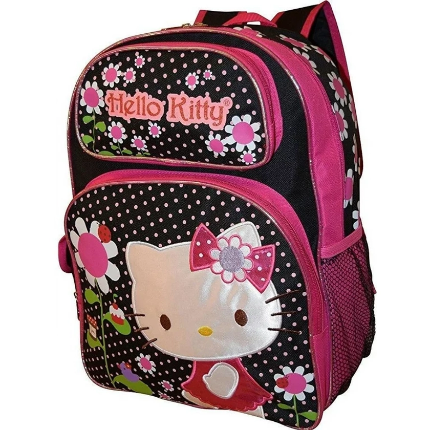 Hello Kitty Deluxe embroidered 16" School Bag Backpack
