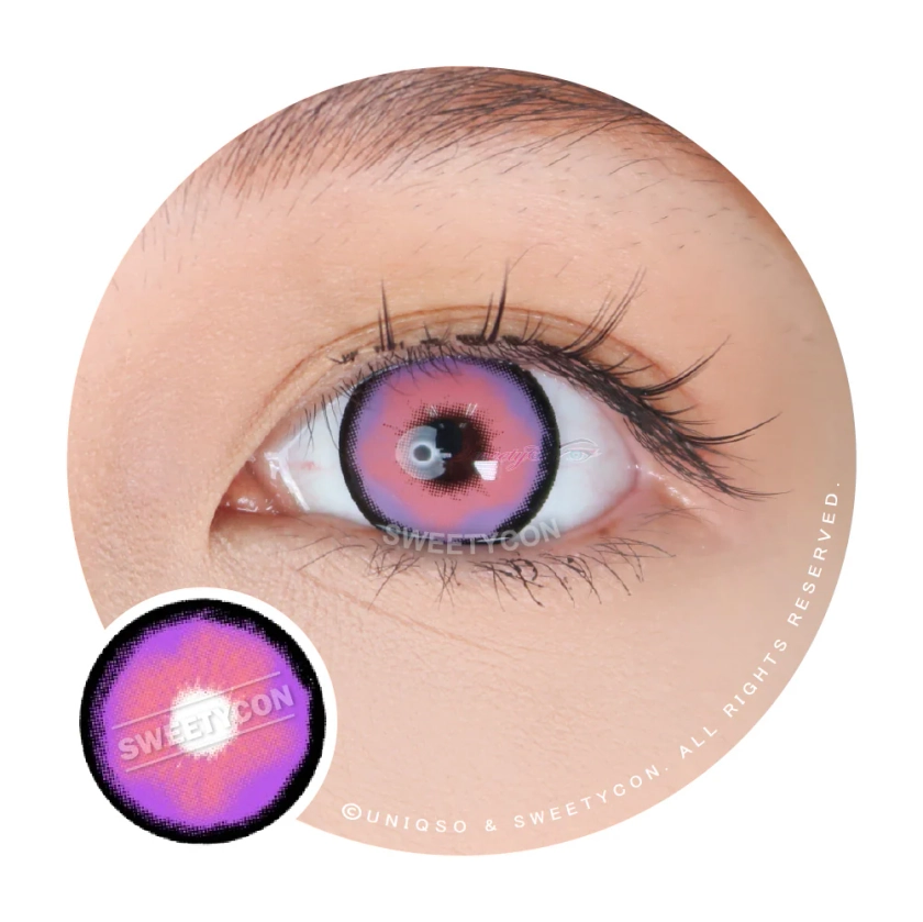 Purple Pink Colored Contacts For Honkai Star Rail Kafka Cosplay