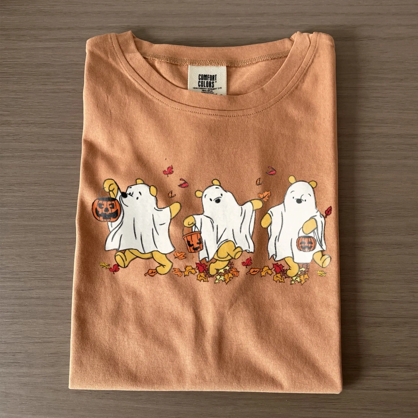 Retro Pooh Ghost Halloween T-shirt