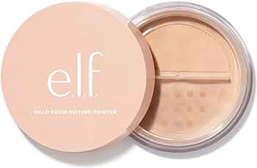 e.l.f., Halo Glow Setting Powder, Silky, Weightless, Blurring, Smooths, Minimizes Pores and Fine Lines, Creates Soft Focus Effect, Medium, Semi-Matte Finish, 0.24 Oz