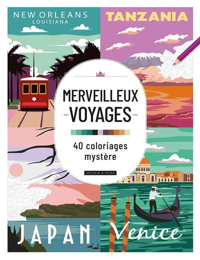 Merveilleux paysages - 40 coloriages mystere | Cultura